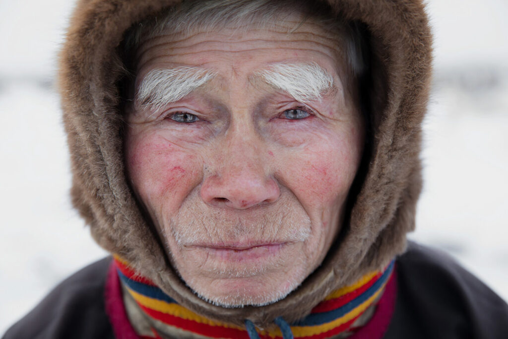 Wrinkled face in portrait by Oded Wagenstein.