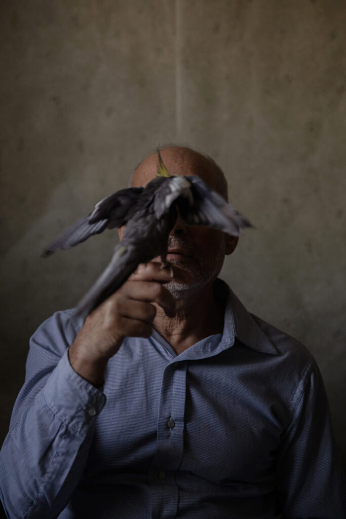 A closeted gay man with his bird by Oded Wagenstein. 