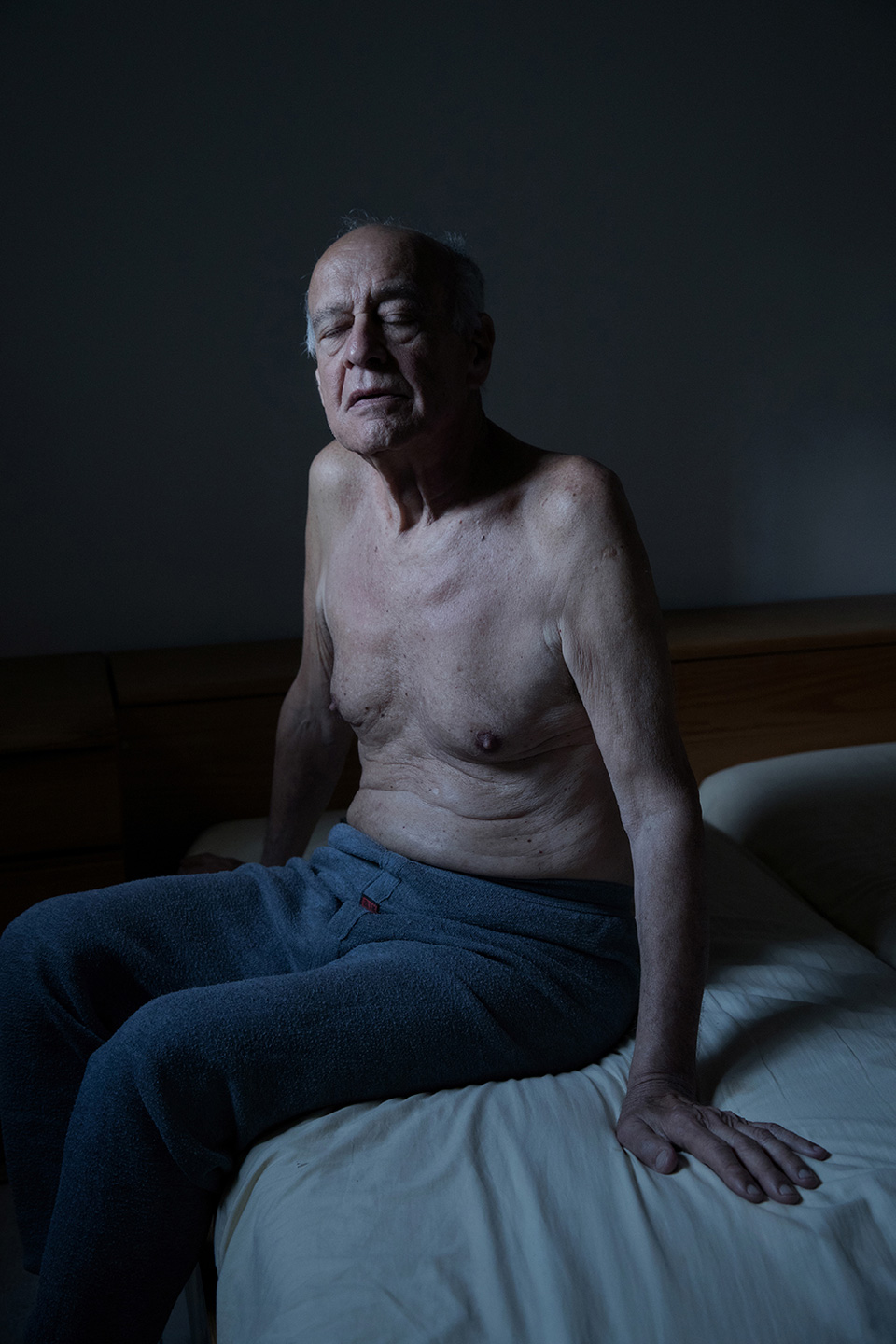 Photograph by Oded Wagenstein of an elderly face with deep wrinkles.